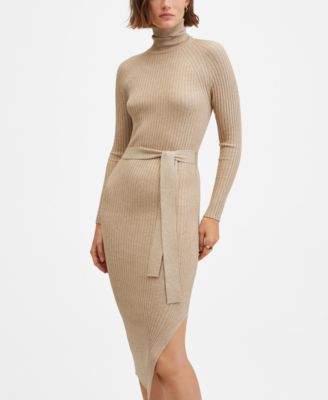sachin and babi light blue dress MANGO Women's Knitted Turtleneck Dress