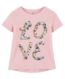 Toddler Girls Love Floral Jersey T-shirt