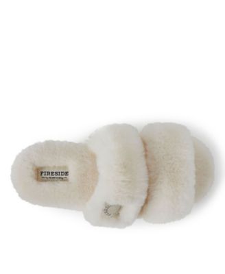 Women's Benalla Genuine Shearling Double Band Fuzzy Slide Slipper