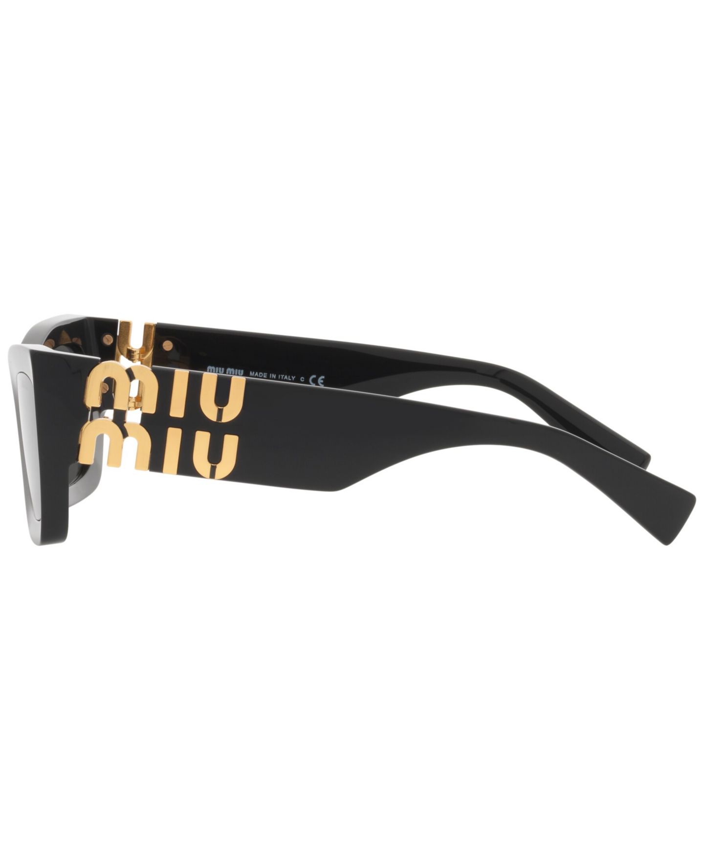 Женские солнцезащитные очки MIU MIU Sunglasses, MU 09WS, цвет: Чёрный — фото 2