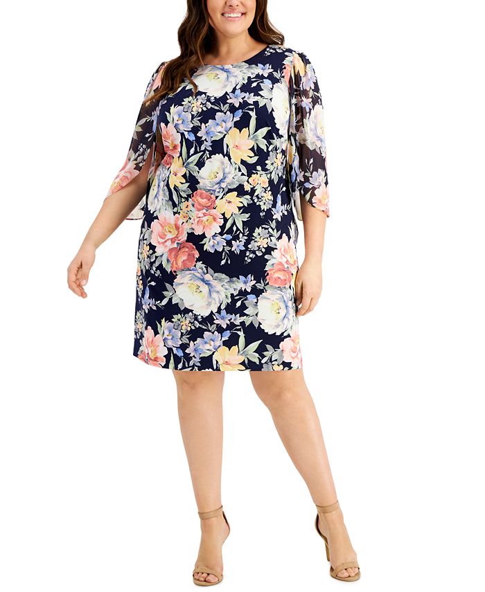 Connected Plus Size Jersey Sheath Dress - Macy's