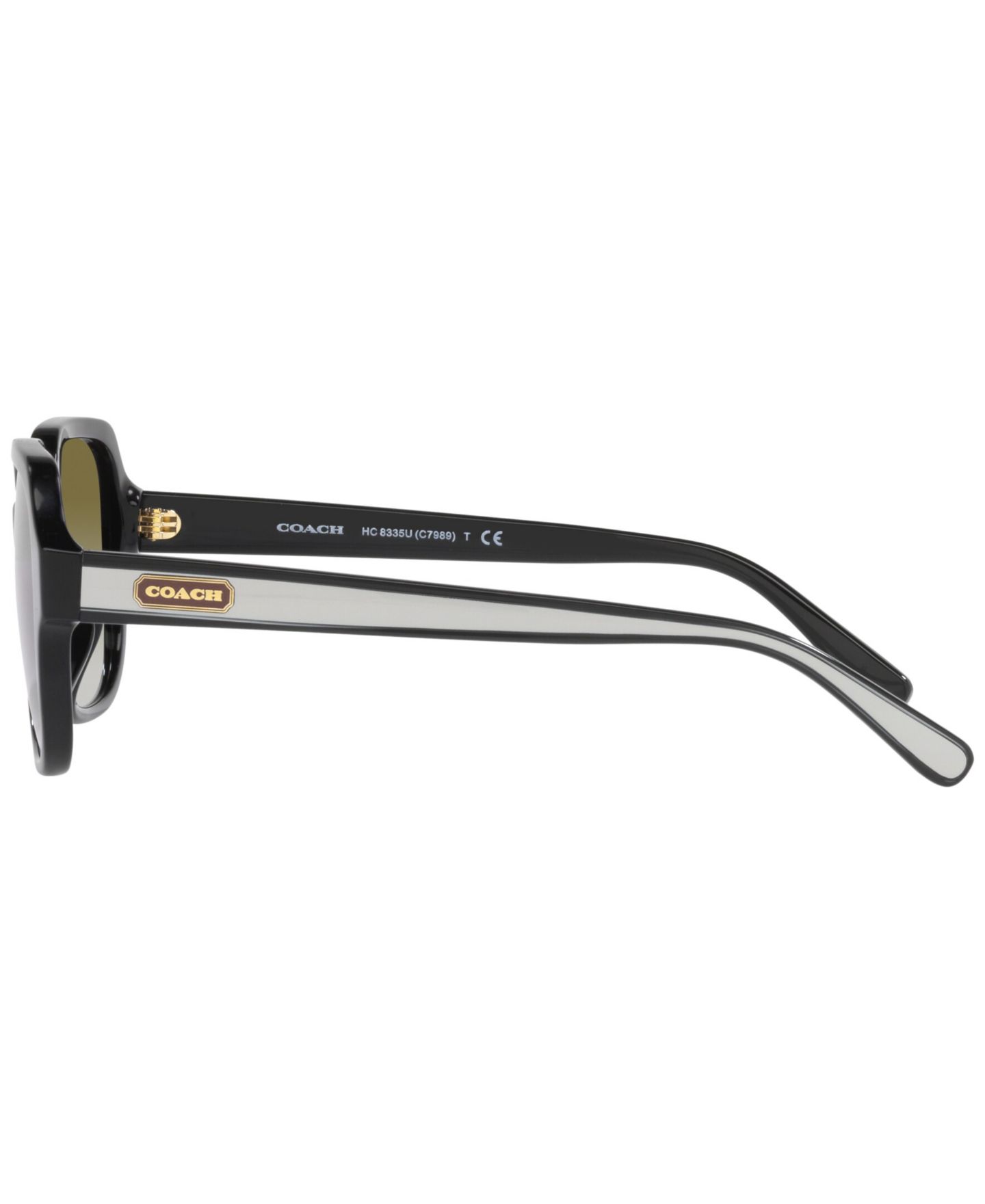 Женские солнцезащитные очки COACH Sunglasses, HC8335U C7989 53, цвет: Чёрный — фото 2