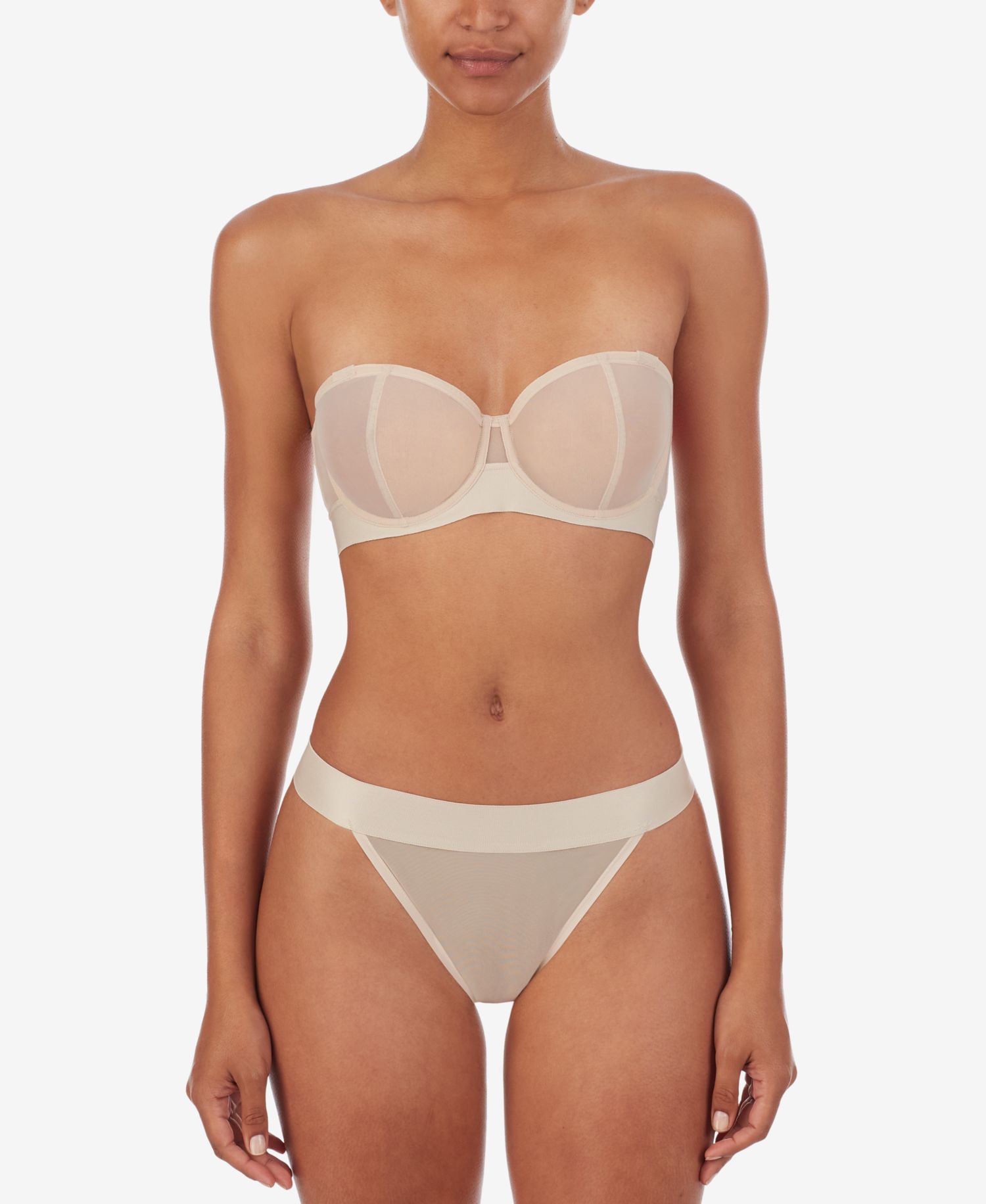 Women's Sheers Strapless Mesh Bra DK4939