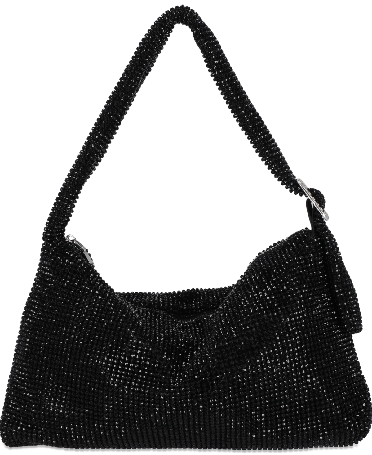 Diamond Mini Soft Shoulder Bag, Created for Macy's - Black/Black