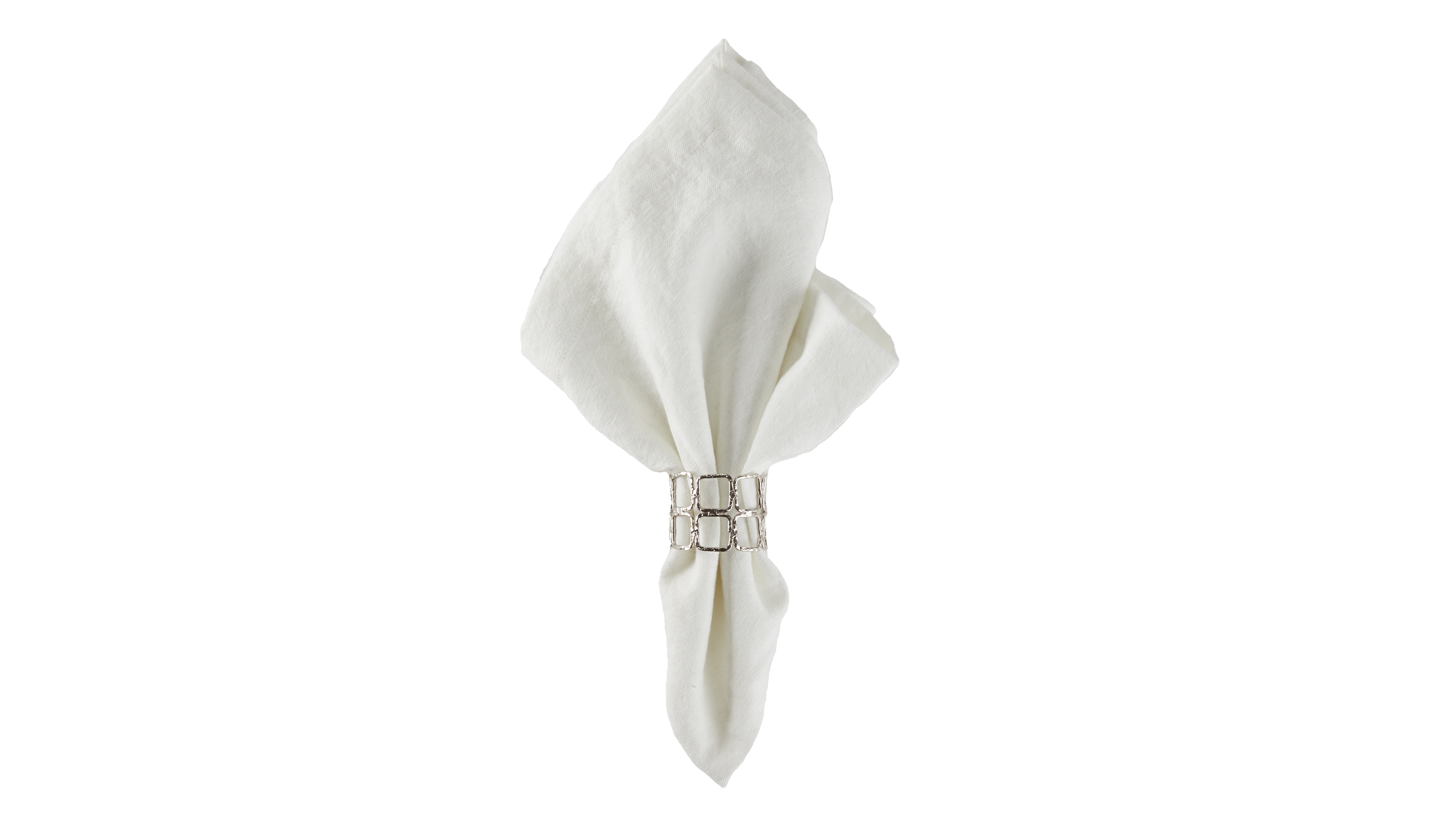 Double Square Napkin Rings, Set of 8
