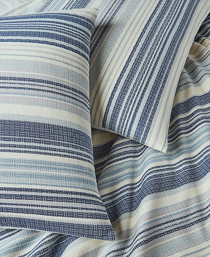 Oake Yarn Dye Stripe Duvet Cover, Full/Queen, Created for Macy's