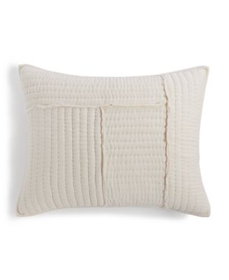 Oake - Patchwork Gauze Sham, Standard, Created for Macy's