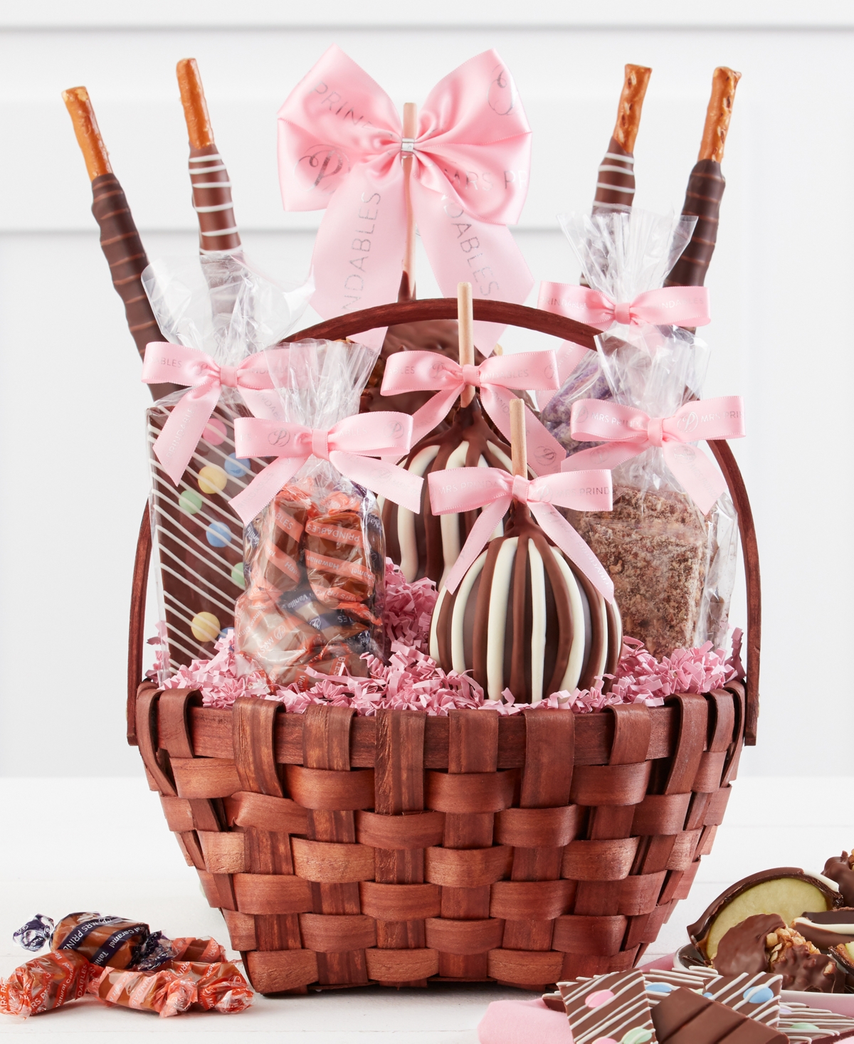 Mrs. Prindables Grand Spring Caramel Apple Gift Basket In No Color