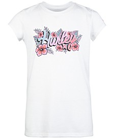Big Girls Floral Type T-shirt