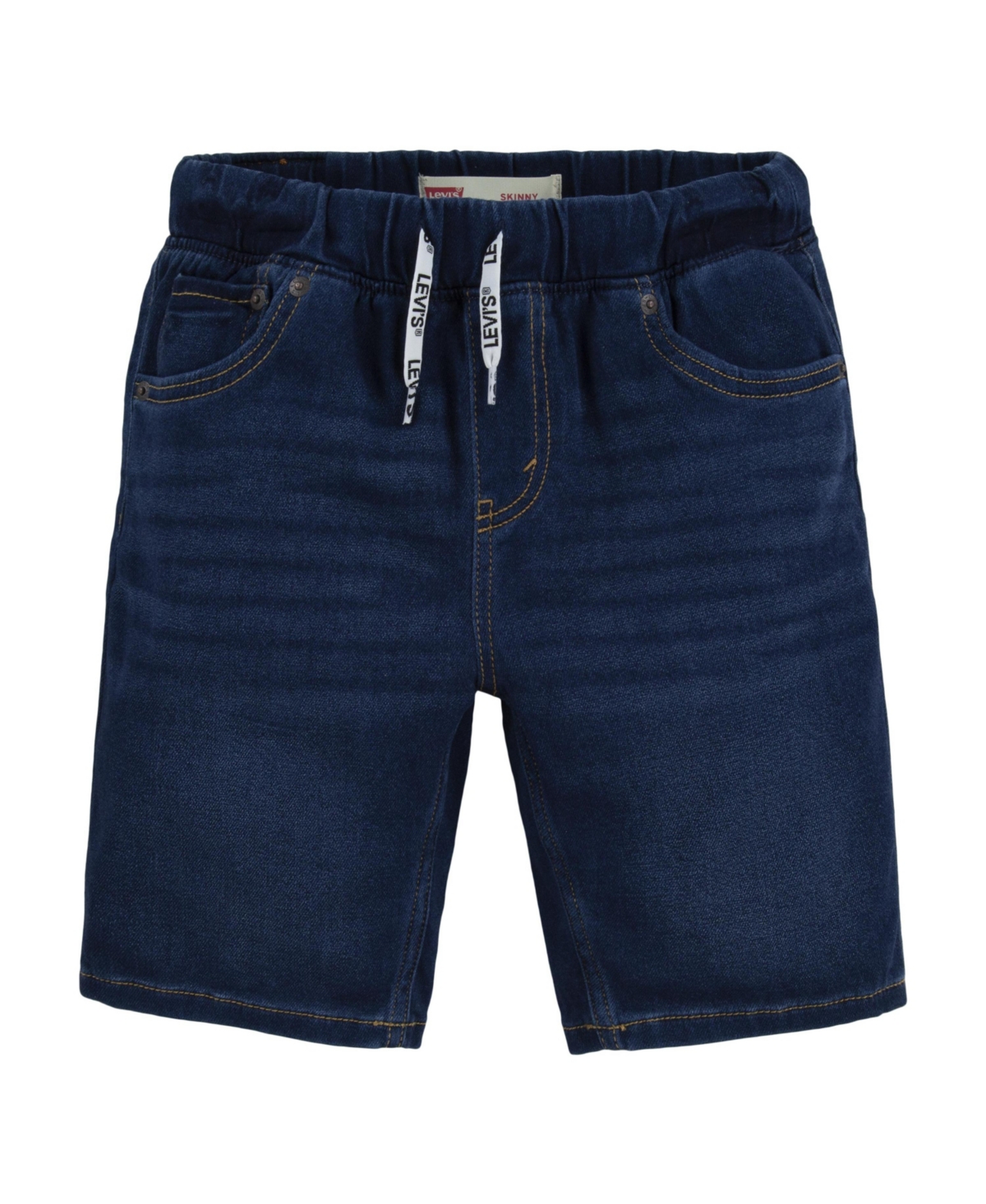 Shop Levi's Big Boys Skinny Fit Elastic Waistband 5-pocket Shorts In Prime Time