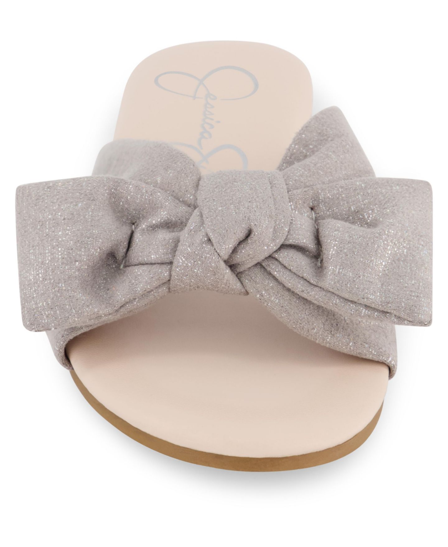 Сандалии Jessica Simpson Flat Bow Sandal для девочек, цвет: Серебряный — фото 4