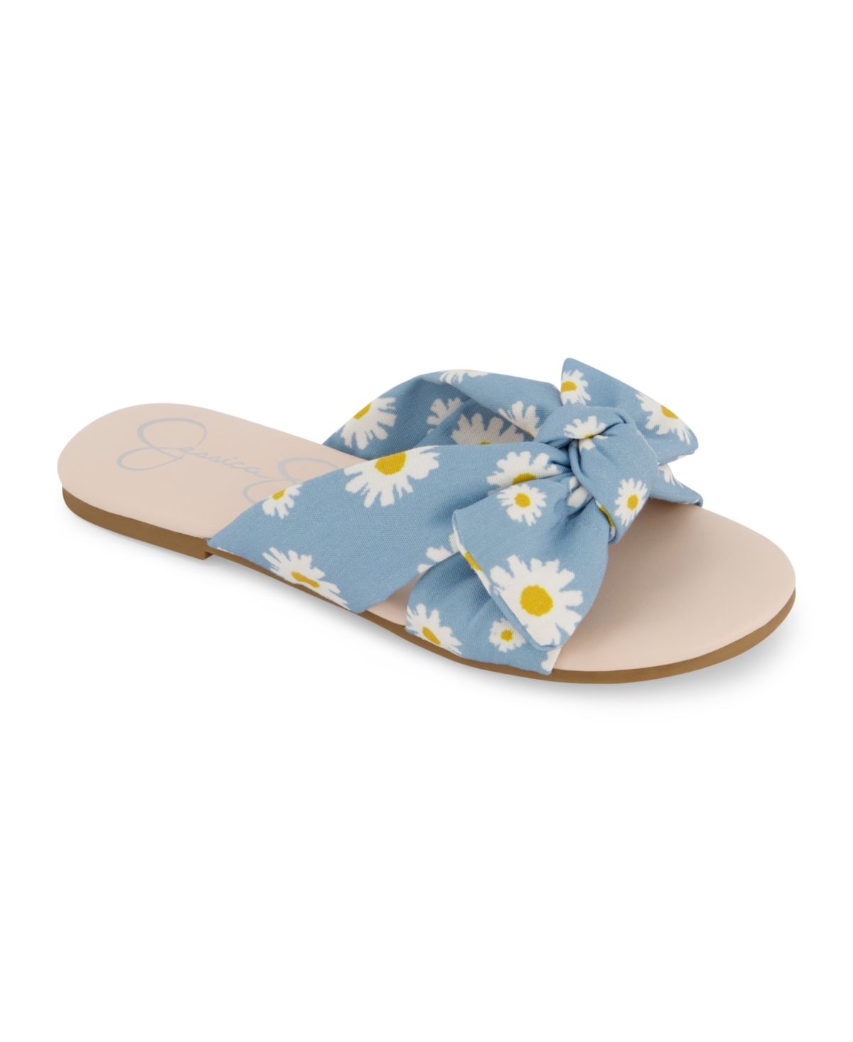 Shop Jessica Simpson Little Girls Floral Sandal In Blue Multi