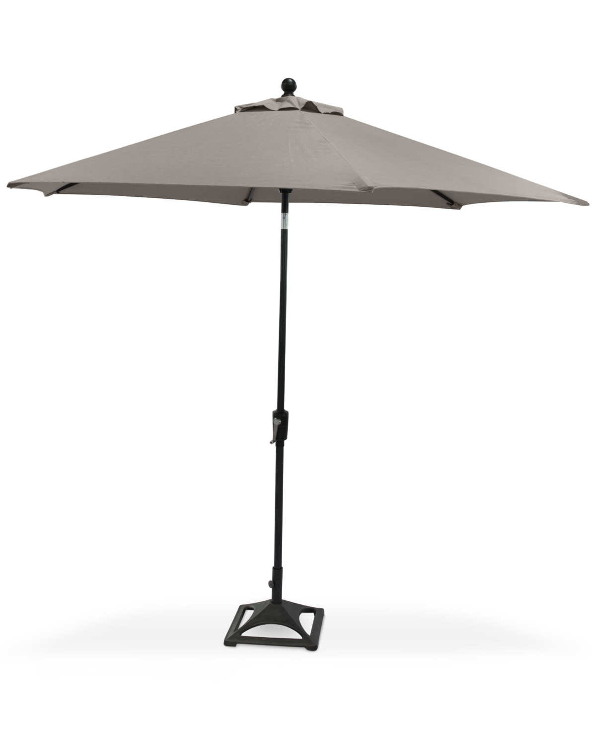 Agio Closeout! Marlough Ii Outdoor 9' Umbrella With Base, Created For Macy's In Outdura Storm Smoke