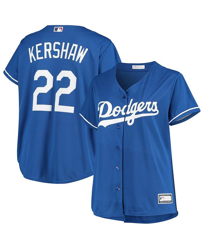 PROFILE Women's Clayton Kershaw Royal Los Angeles Dodgers Plus Size Replica  Player Jersey