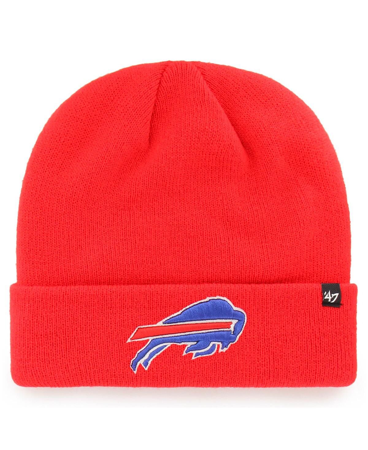 Мужская красная вязаная шапка Buffalo Bills средней и основной школы с манжетами