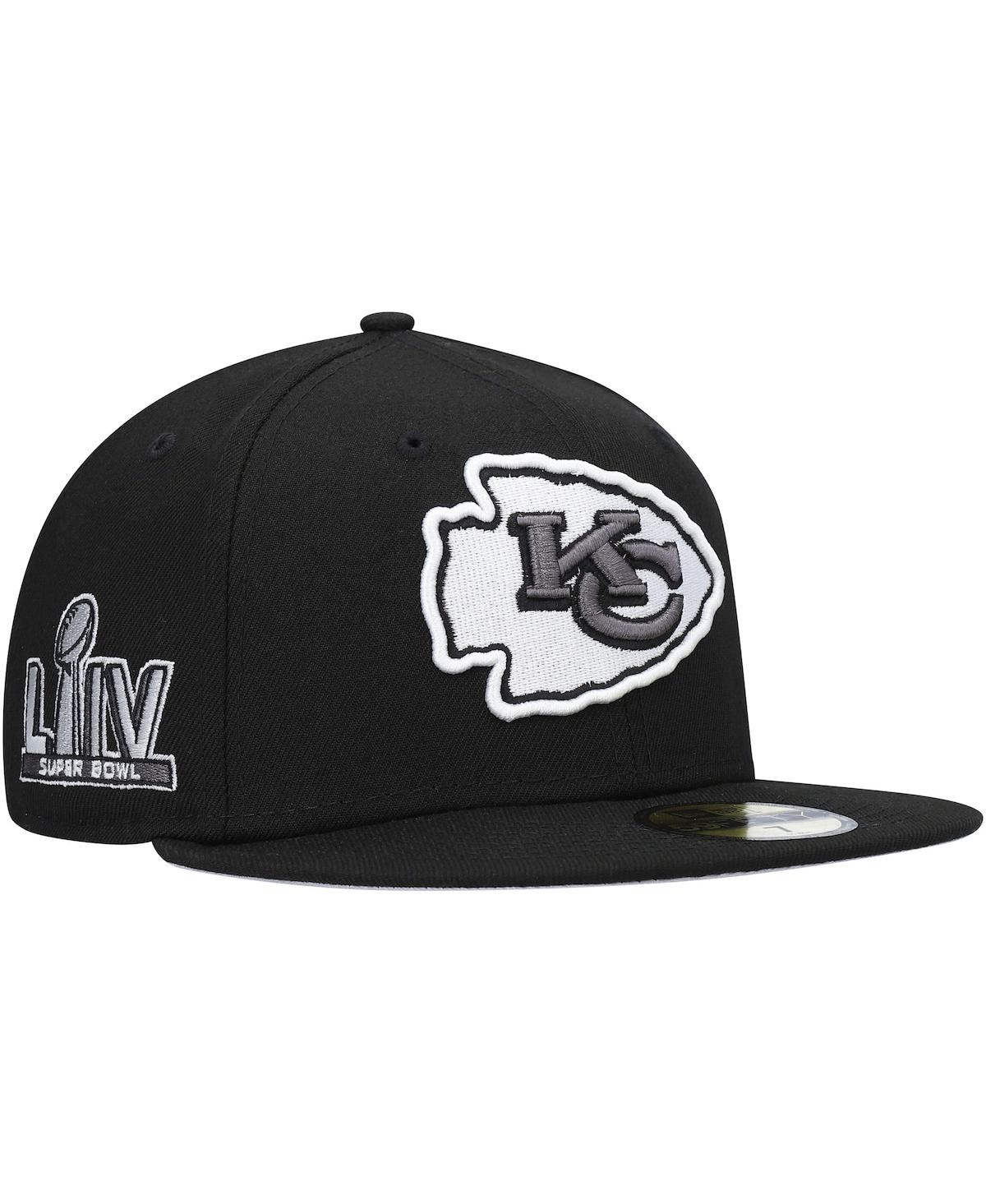New Era Men's Black Kansas City Chiefs Super Bowl Patch 59fifty Fitted