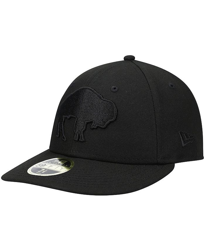 New Era Men's Black Buffalo Bills Historic Logo Black on Black Low Profile  59FIFTY II Fitted Hat - Macy's