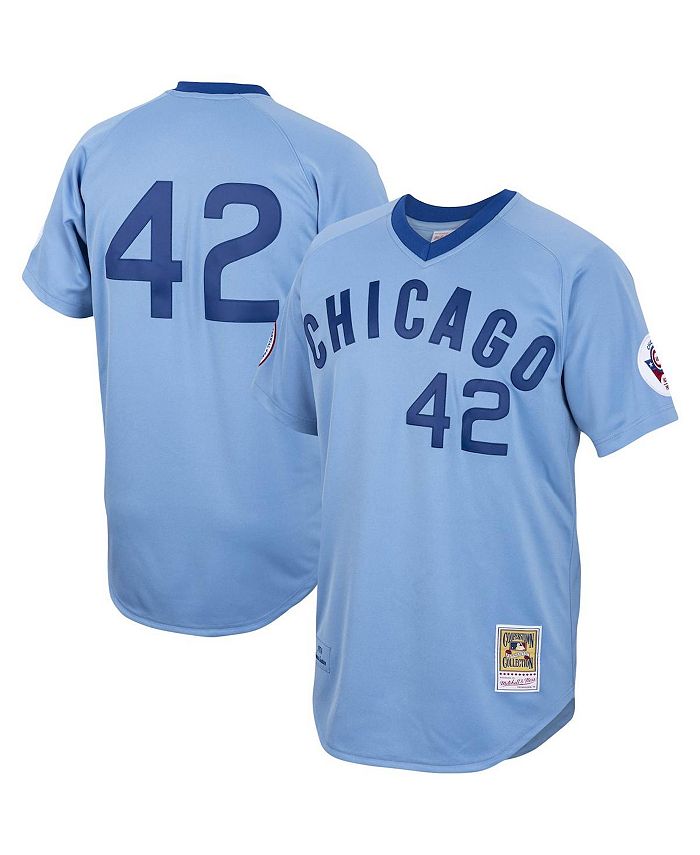 Men's Mitchell & Ness Bruce Sutter Light Blue Chicago Cubs Road 1976  Cooperstown Collection Authentic Jersey