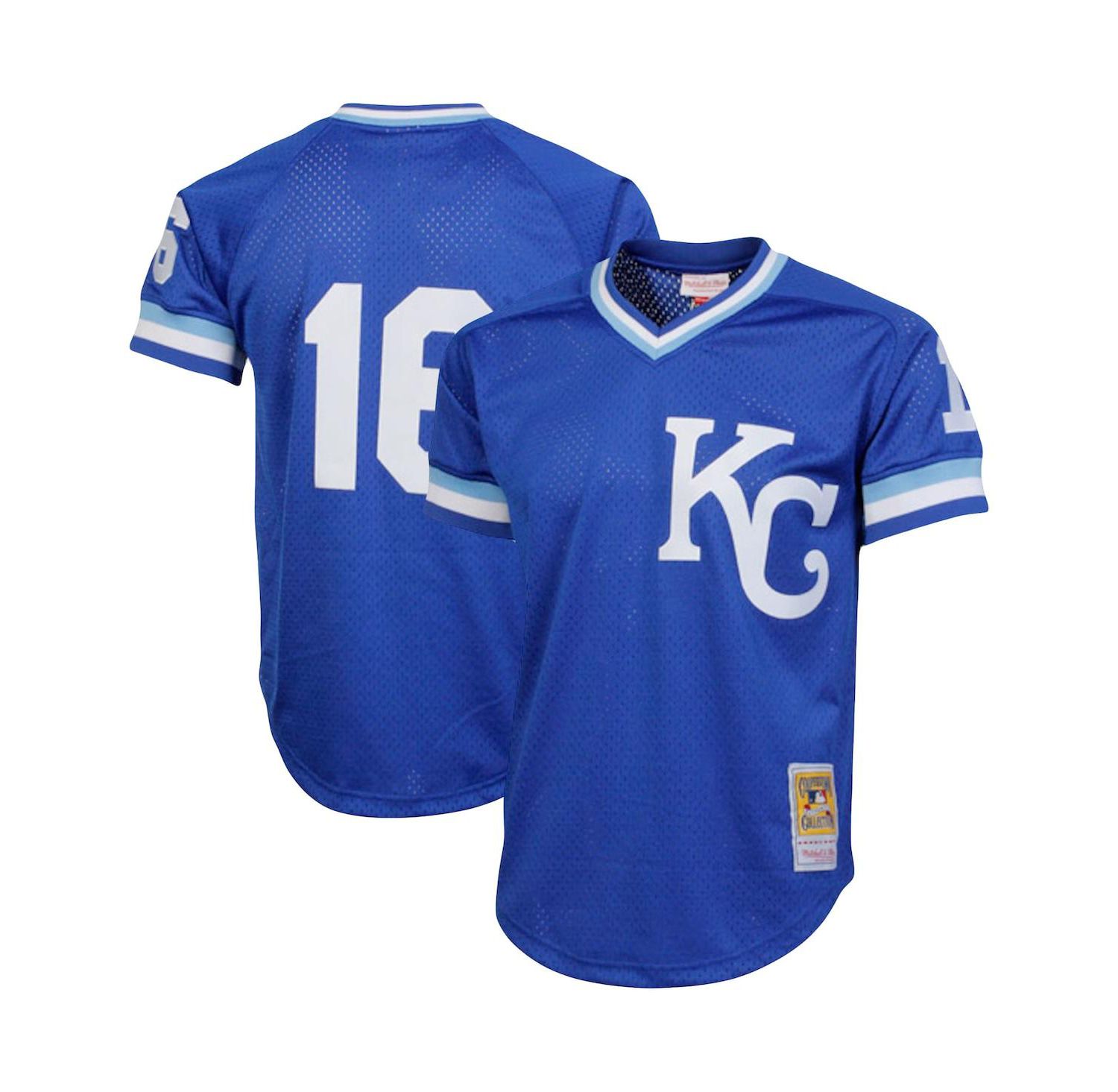 Men's Bo Jackson Royal Kansas City Royals Cooperstown Collection Big and Tall Mesh Batting Practice Jersey
