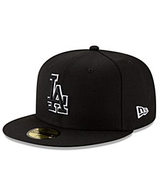 Men's and Women's Los Angeles Dodgers B-Dub 59FIFTY Fitted Hat - Black