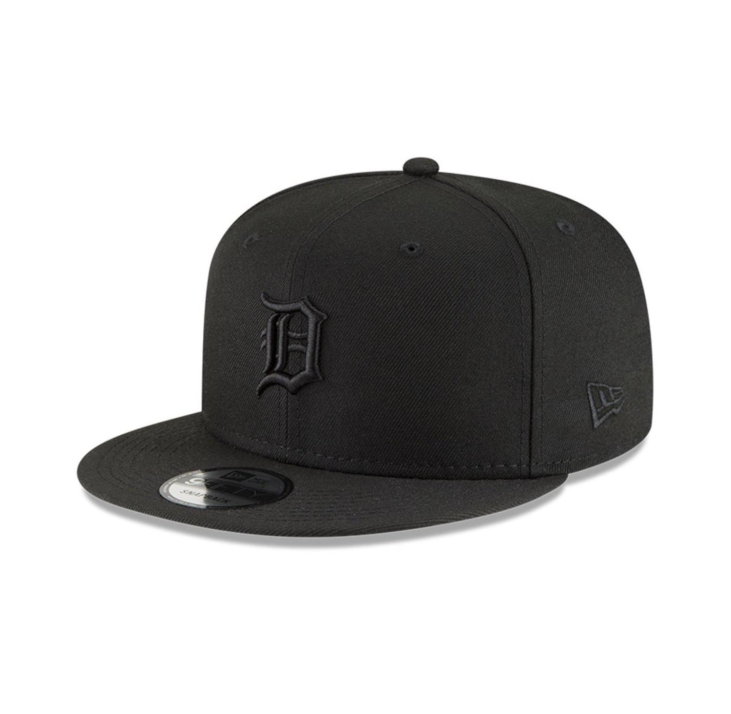 Men's Detroit Tigers Black on Black 9FIFTY Snapback Hat