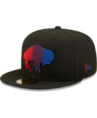 New Era Men's New Era Black Buffalo Bills Color Dim Throwback 59FIFTY  Fitted Hat