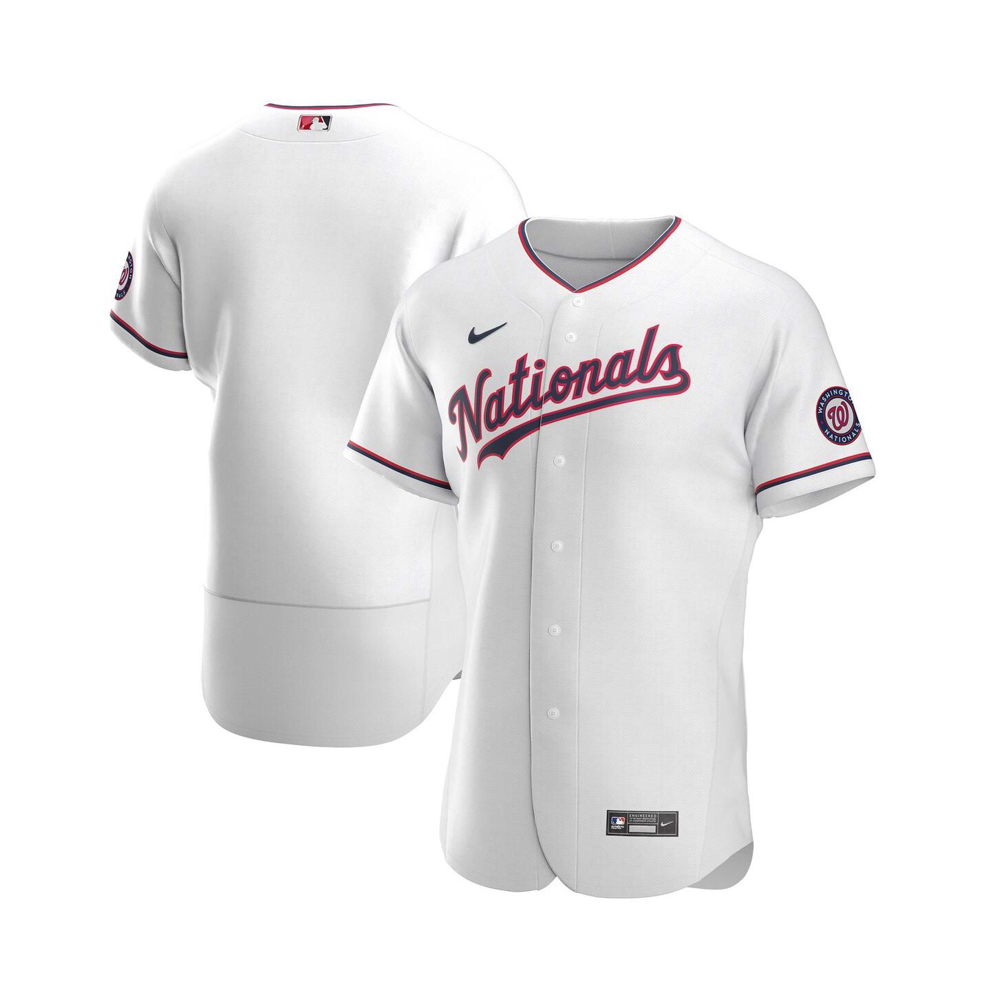Мужской топ Nike White Washington Nationals Alternate Authentic Team Jersey — фото 1