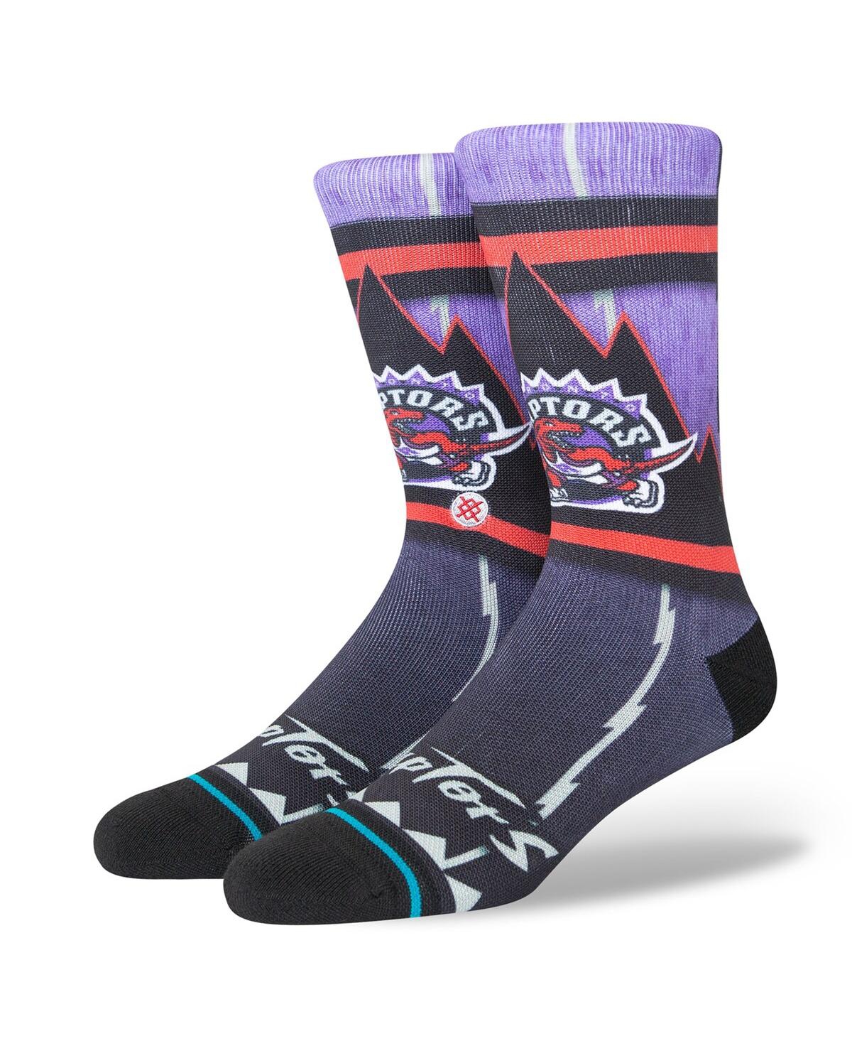 Shop Stance Men's Toronto Raptors Hardwood Classics Fader Collection Crew Socks In Purple