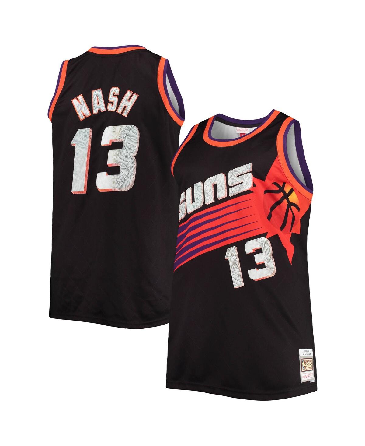 Men's Steve NashPhoenix Suns Big and Tall 1996-97 Nba 75th Anniversary Diamond Swingman Jersey - Black