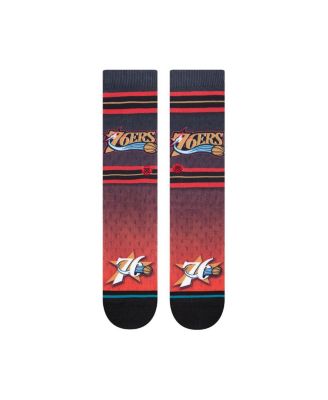 Men's Philadelphia 76ers Hardwood Classics Fader Collection Crew Socks