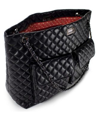 Diana Faux Leather Tote Weekender Travel Bag