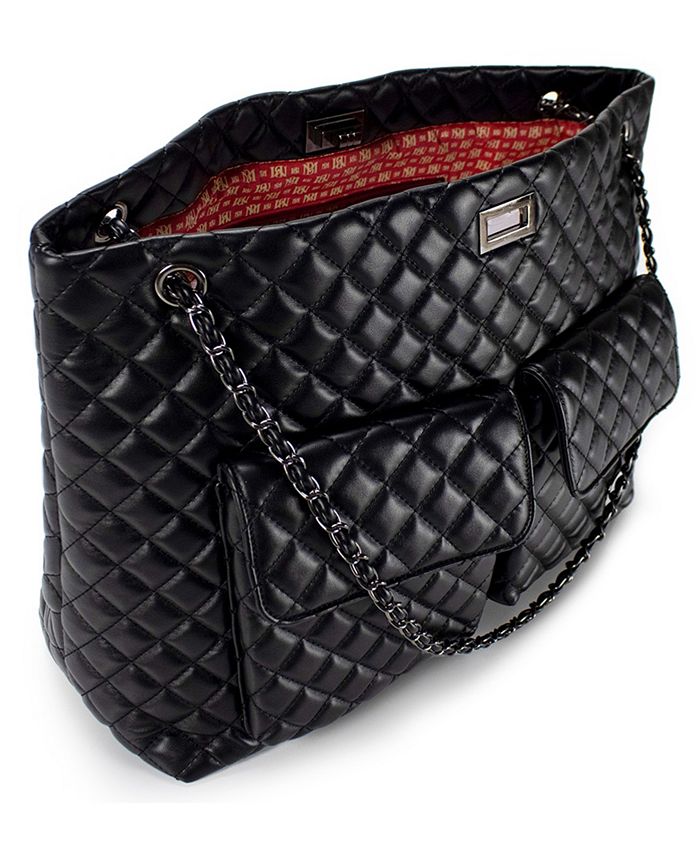 Badgley Mischka Diana Faux Leather Tote Weekender Travel Bag Macy's