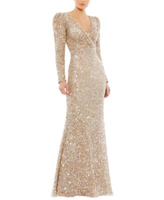 MAC DUGGAL Sequined Evening Gown - Macy's