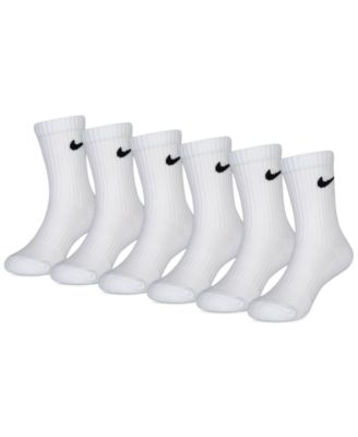 Kids' 5-7 Performance Crew Socks, 6-Pack