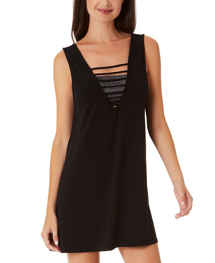 Salt + Cove Juniors' Solid Strappy Swim CoverUp Dress, Created for Macy's & Reviews Swimsuits
