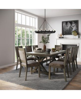 Drew & Jonathan Home - Drew & Jonathan Denman Dining 9-Pc Set ( Trestle Table + 8 Side Chairs)
