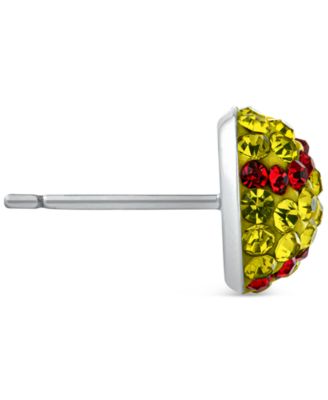 Crystal Softball Stud Earrings in Sterling Silver, Created for Macy's