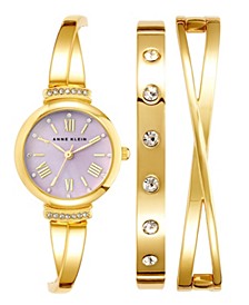 Women's Gold-Tone Bracelet Watch 26mm Gift Set