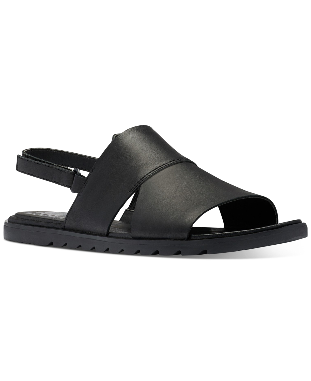 Size 8 SOREL Ella II Slingback Sandal in Black White at Nordstrom, Size 8