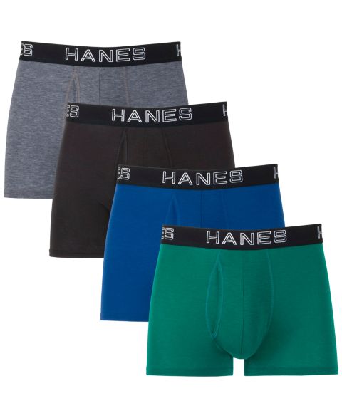Мужские сумки Hanes 4-Pk. Ultimate ComfortFlex Fit Total Support Pouch Trunks, цвет: Assorted
