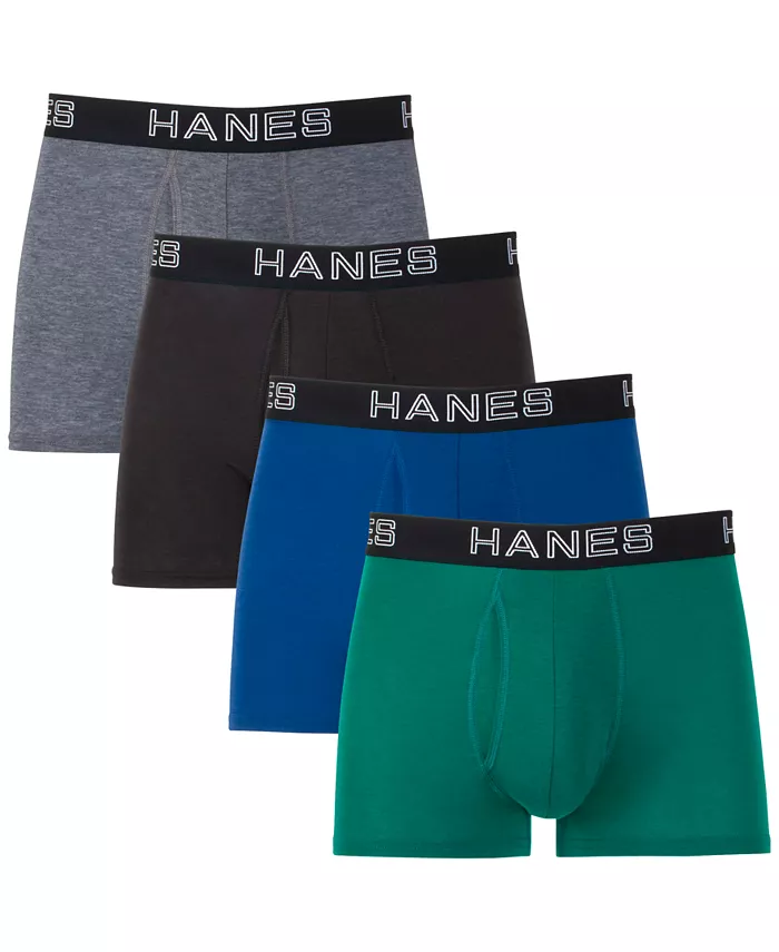 Hanes Men's 4-Pk. Ultimate ComfortFlex Fit Total Support Pouch Trunks