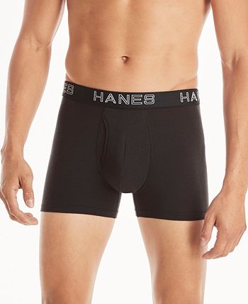 Hanes Ultimate Comfort Flex Fit Men's Boxer Brief Underwear, Black