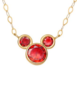 mickey birthstone necklace