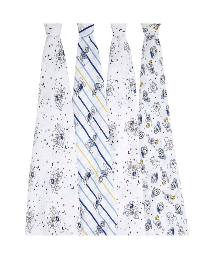 aden by aden + anais Mickey Stargazer Swaddle Blankets, Pack of 4 Macy's