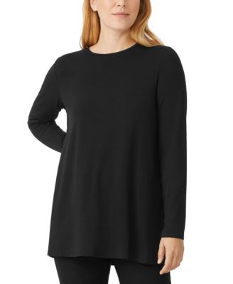 Eileen Fisher Petite Long Sleeve Crewneck Tunic Macy s