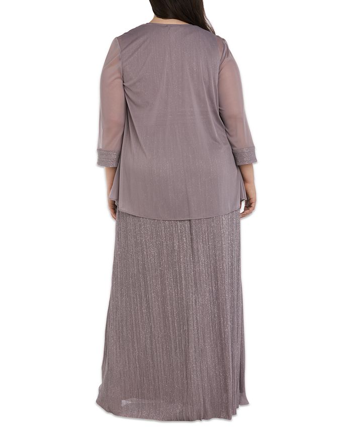 R & M Richards Plus Size 2-Pc. Jacket & Gown & Reviews - Dresses - Plus ...
