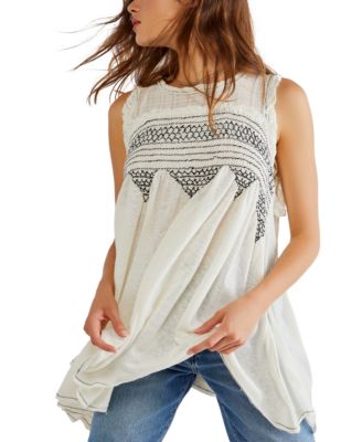 Free People - Women's Sea Breeze Cotton Smocked Tunic