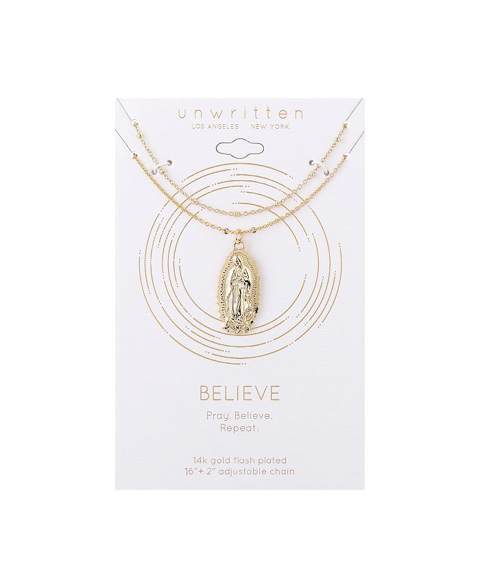 Virgin mary layered necklace Clearance