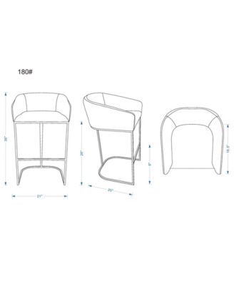 Louvre 3-Piece Leatherette Upholstered Counter Stool Set