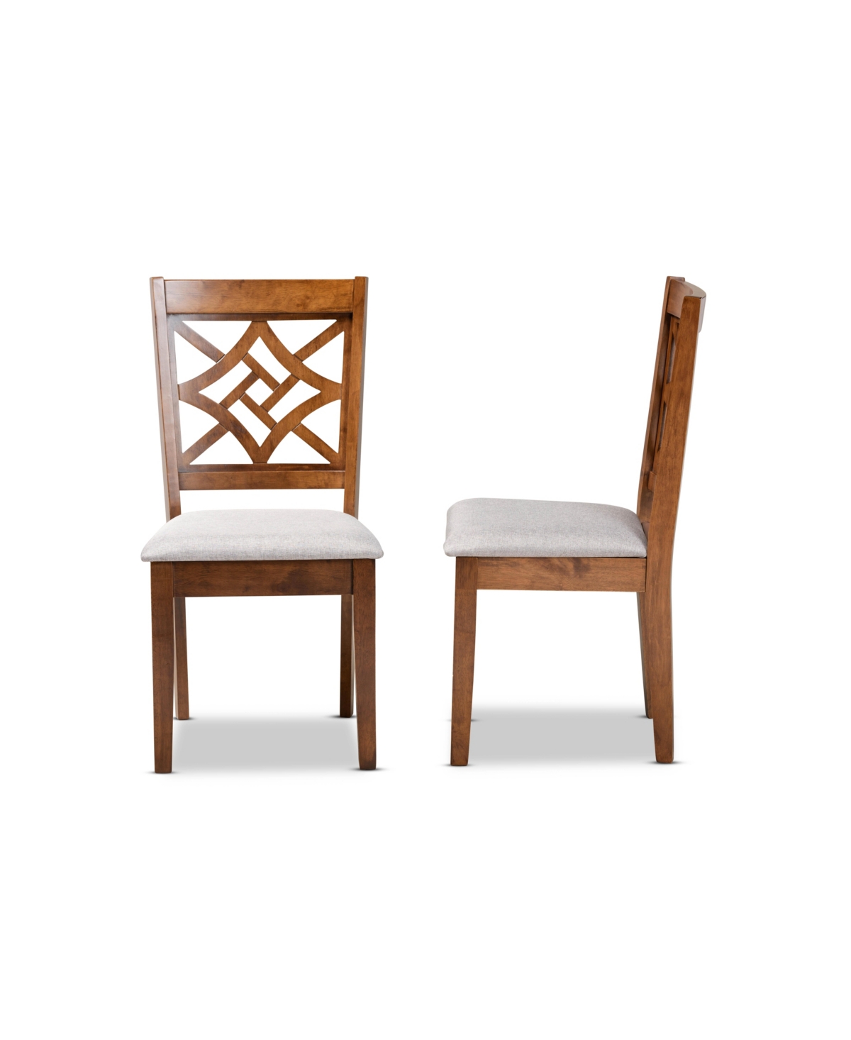 Baxton Studio Nicolette Modern And Contemporary Wood Dining Chair Set, 2 Piece